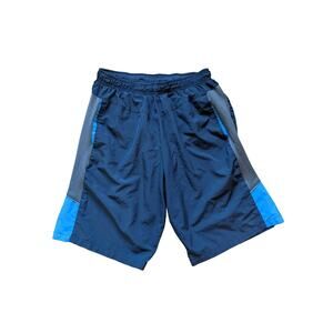 Nike Drifit Athletic Shorts Size M Colorful Blue Gray Swoosh Logo